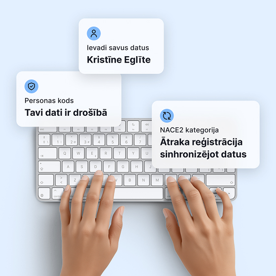 Reģistrācijas ekrāns